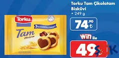 TORKU TAM ÇİKOLATAM BİSKÜVİ 249 G